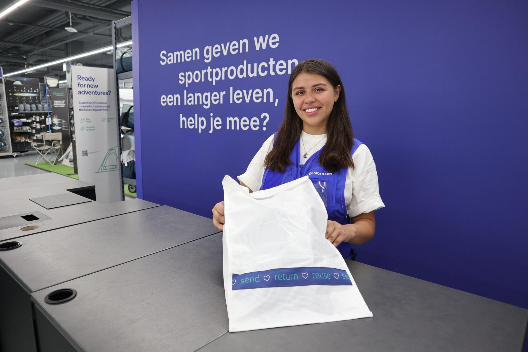 Herbruikbare verzendverpakking van Boxo bij Decathlon